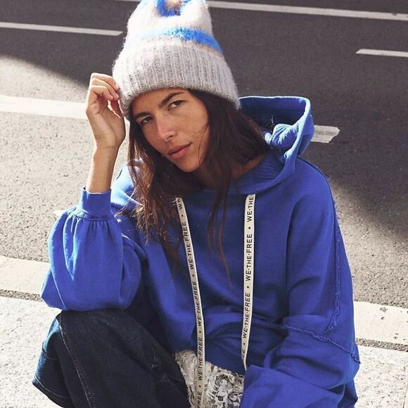 NWT Free People The Groove Stripe Beanie in Sunny Stripe - Picture 5 of 6